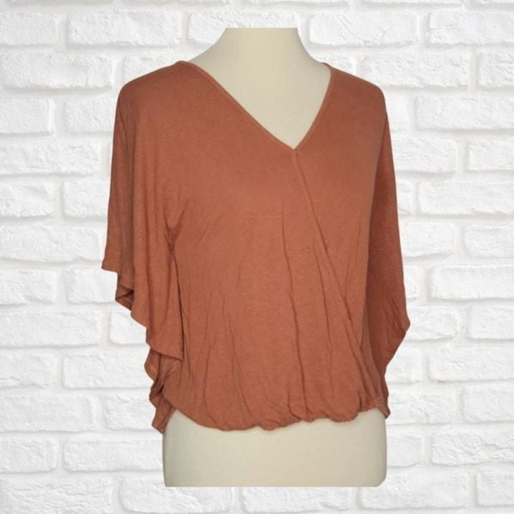 Democracy Clay brown Batwing Shirt XS
